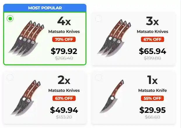 Matsato Knife Price USA 2026 — Official Pricing Page
